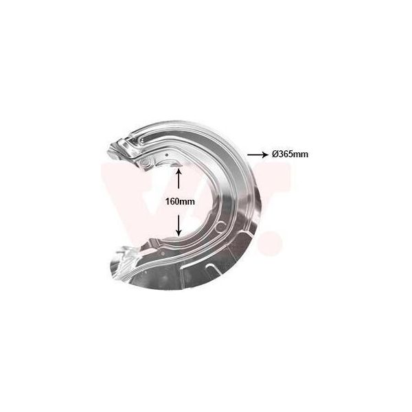Van Wezel Parafango Disco Freno Per Bmw 1 Hatchback (F20) Anteriore Sinistro 0633371 Piastra Di Ancoraggio-image