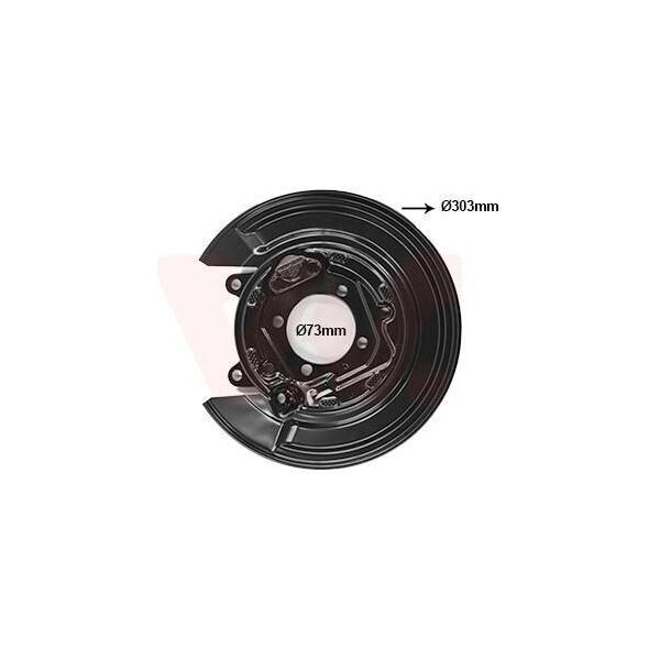 Van Wezel Paraspruzzi Disco Freno Per Toyota Corolla (ZZE12, NDE12, ZDE12) Posteriore Sinistro 5393375 Piastra Di Ancoraggio-image