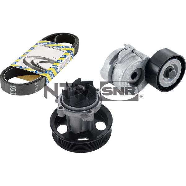 Snr KAP853.110 Set Pompa Acqua + Cinghia A V Per Opel Corsa D Hatchback (S07) Corsa C Hatchback (X01) Meriva A (X03) Astra H Caravan (A04)-image