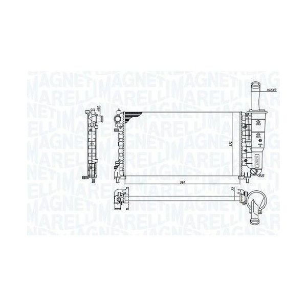 Magneti Marelli 350213194200 Radiatore Radiatore Acqua Radiatore Motore Per Fiat Punto (188)-image