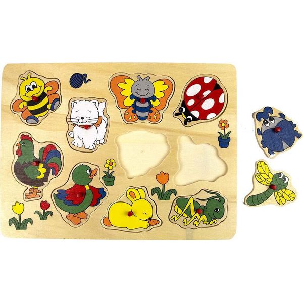 Playwood -Puzzle In Legno Di Stollen -Animali Intorno Alla Casa, 10 Pezzi-image