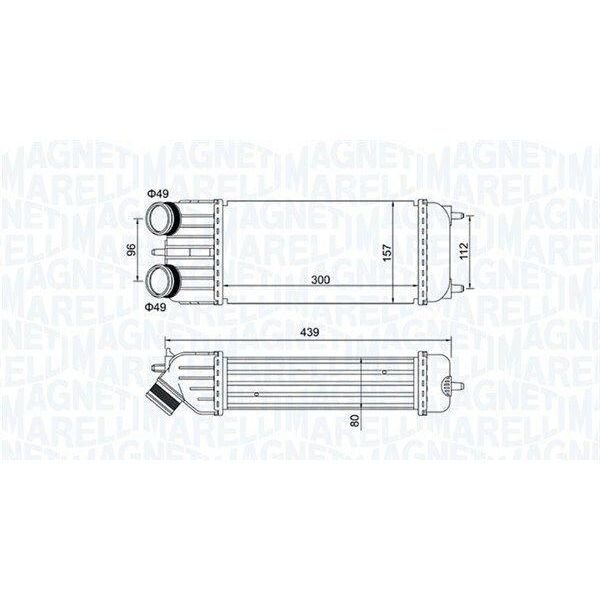 Magneti Marelli 351319204250 Intercooler Llk Adatto Per Peugeot 207 (Wa, Wc) Turbo Intercooler-image