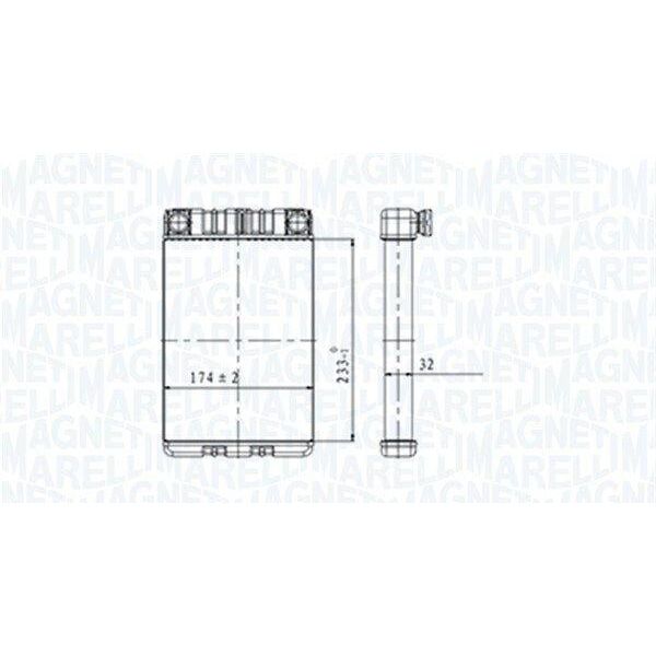 Magneti Marelli 350218428000 - Oe A2038300161 Scambiatore Di Calore, Riscaldatore Per Slr (R199), Sl (R230), Clk (A209), Clk (C209), Clc-Class (CL203), C-Class (S203), C-Class (CL203), C-Class (W203)-image