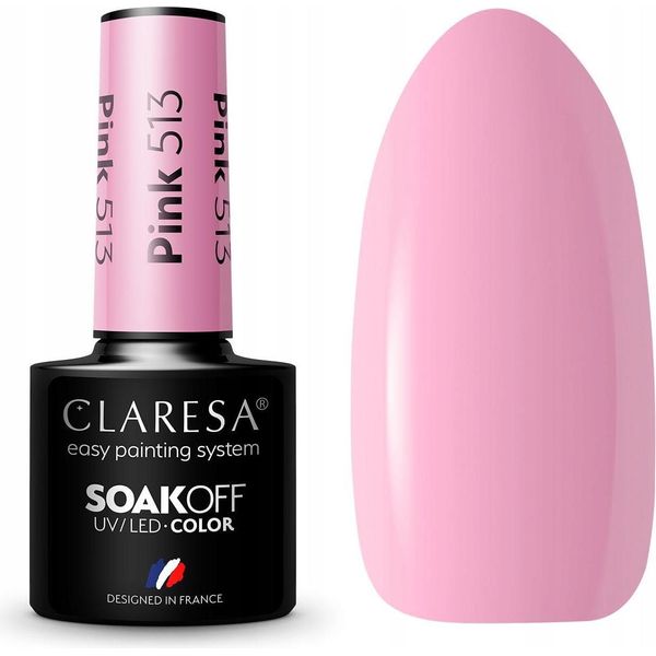 Claresa Vernice Ibrida Rosa Uv/Led Soak Off 513, 5 G-image