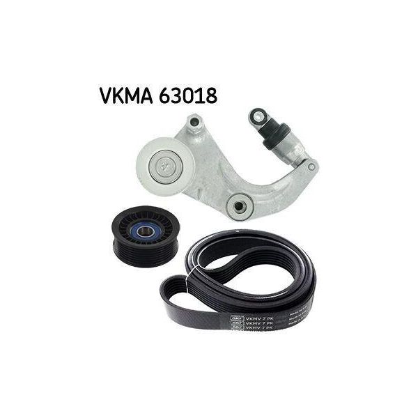 Skf Vkma 63018 Set Di Cinghie Trapezoidali Dentate Per Honda Civic Viii Hatchback (Fn, Fk)-image