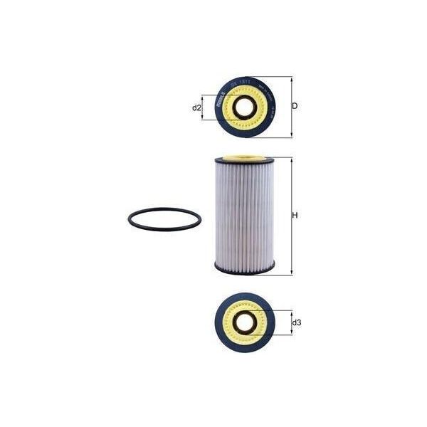 Filtro Olio Mahle Ox 1311D Cartuccia Filtrante Per Vw Touareg (CR7) Per Audi A4 B9 Avant (8W5, 8WD) A6 Avant (4A5, C8) A5 Sportback (F5A) Q5 (Fyb) A5 Coupé-image