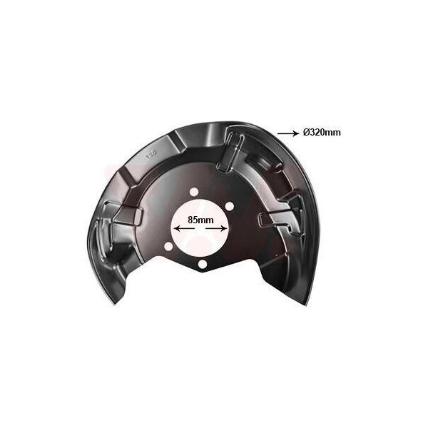 Van Wezel Parafango Disco Freno Per Renault Kadjar (Ha, Hl) Posteriore Sinistro 3391373 Piastra Di Ancoraggio-image