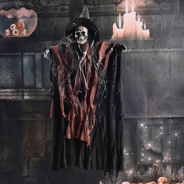 Halloween Voto Controllo Appeso Teschio Fantasma Haunted House Decorazione Horror Props Halloween Party Ciondolo Indoor Outdoor Home Door Bar Decor Caffè-image