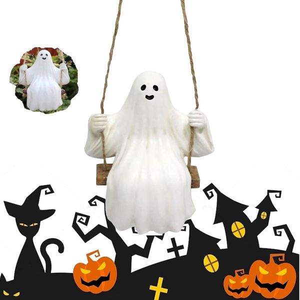 Halloween Altalena Ciondolo Fantasma Decorazione Venue Props Demon-image