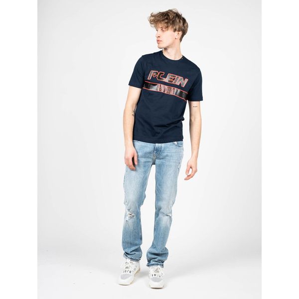 Plein Sport T-Shirt Da Uomo In Tessuto Blu SF10248 - Taglia: M-image