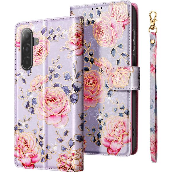 Avizar, Custodia A Portafoglio Samsung Galaxy A17 Loop Stand Video, Rosa Antico-image