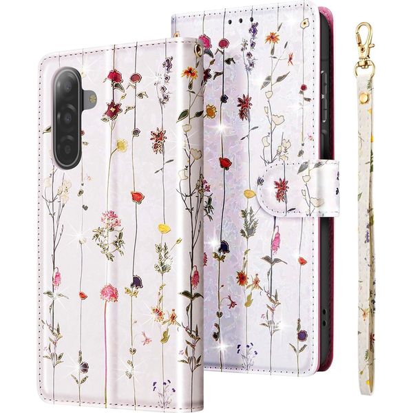 Avizar, Custodia A Portafoglio Samsung Galaxy A17 Cinturino Supporto Video, Bianco-image