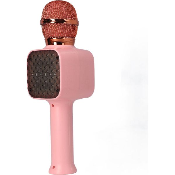 Microfono Karaoke Bluetooth Portatile Professionale Ktv Microfono Karaoke Per Ragazze Ragazzi Adulti Rosa-image