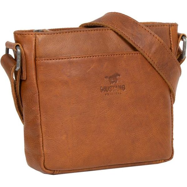 Mustang Pelle Borsa A Tracolla Catania Leather Crossbody Bag Cognac Marrone-image