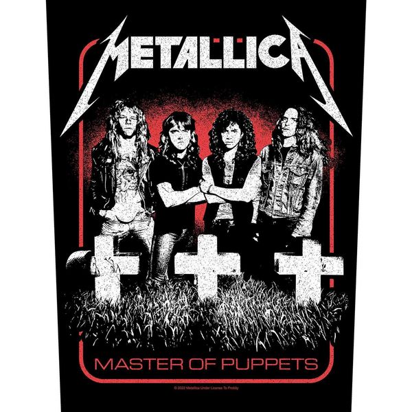 Metallica - Toppa "Master Of Puppets"" RO3608 (Taglia Unica) (Rosso/Nero/Bianco)"-image