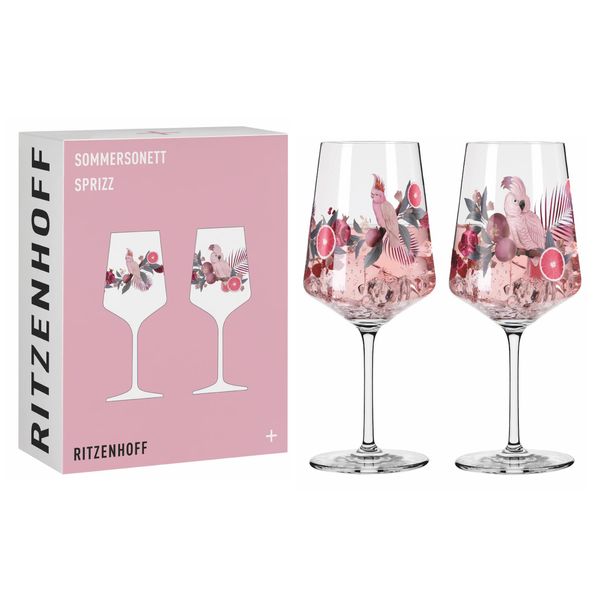 Ritzenhoff Sommersonett Sprizz F24, 2Er Set, R. Richter, Aperol-Glas, Aperitifglas, Kristallglas, 544 Ml, 6011003-image