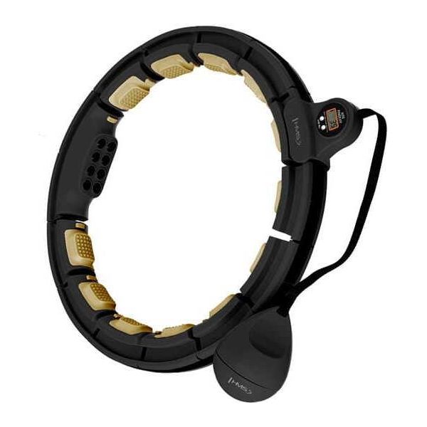 Hula Hoop Da Massaggio Hms HHM13 Con Pesi, Magneti E Contatore Nero-image