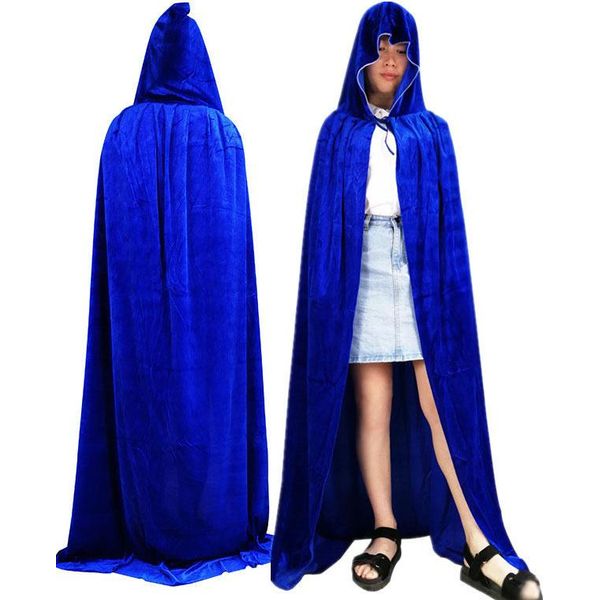 Halloween Kinder Cosplay Halloween KostüM Mentel Cape Party Mantel Halloween Outfits Kleinkind, Blau, 170Cm-image