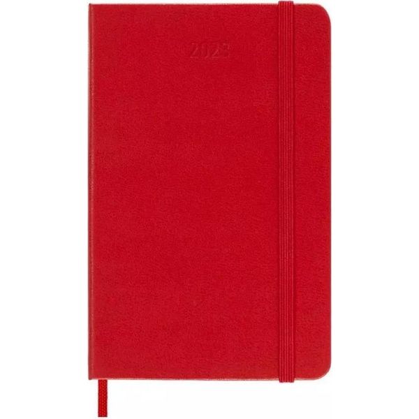 Calendario Giornaliero Moleskine 12 Mesi 2023, L/A5, 1 Giorno = 1 Pagina, Copertina Rigida, Rosso Scarlatto-image