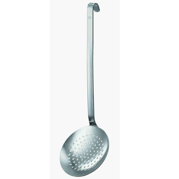 SchaumlöFfel RÖSle, Silber (Edelstahlfarben), B:12Cm Ø:12Cm, Edelstahl 18/10, KochlöFfel, AbseihlöFfel Mit Hakengriff, Edelstahl 18/10, SpüLmaschinengeeignet-image