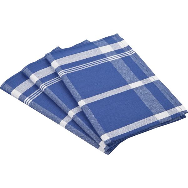 Geschirrtuch Ross "Exclusiv", Blau, B:50Cm L:70Cm, 50% Baumwolle, 50% Leinen, GeschirrtüCher, Geschirrtuch, Blockkaro, 50% Baumwolle, 50% Leinen, 50X70 Cm-image