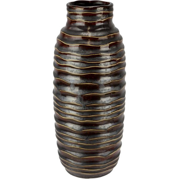 Dekovase I.Ge.A. "Vase Aus Keramik", Braun, B:12Cm H:29Cm, Keramik, Vasen, Dekovase Blumenvase Modern FüR Tischdeko Tischvase Deko Trockenblume-image
