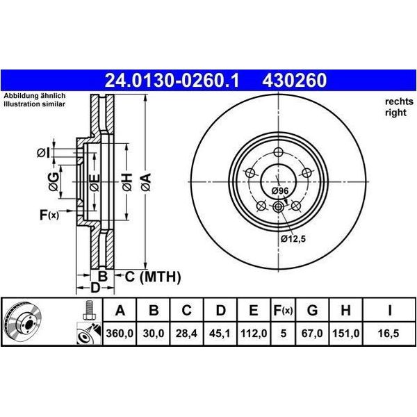 Bmw Disco Freno Anteriore 1/2/X1/X2 1,5-2,0 18- Pr-image