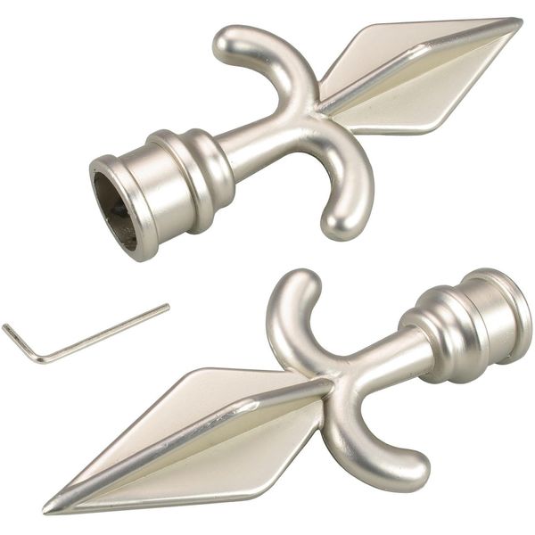 Gardinenstangen-EndstüCk Liedeco "Amor" Gr. 1, Silber (Chromfarben, Matt), H:5,2Cm L:11Cm Ø:1,6Cm, GardinenstangenendstüCke, Gardinenstangen-EndstüCk, FüR Gardinenstangen Ø 16 Mm-image