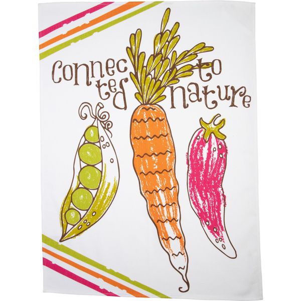 Geschirrtuch Stuco "Veggies", Bunt (Natur, Bunt), B:50Cm L:70Cm, 100% Baumwolle, GeschirrtüCher, Geschirrtuch, Bedruckt-image