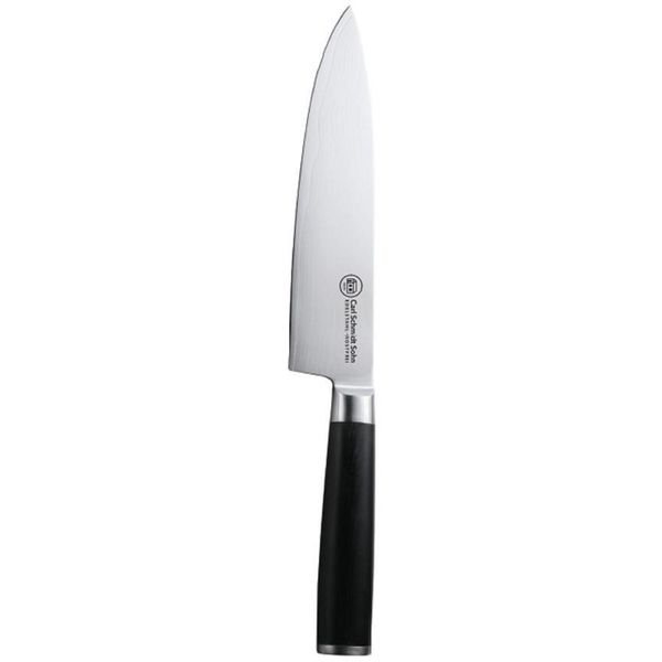 Kochmesser Carl Schmidt Sohn "Konstanz", Schwarz, Stahl, Kochmesser, Kochmesser, Aus 67 Schichten Japanischem Stahl-image