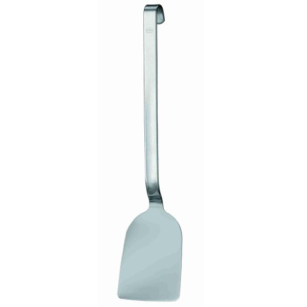 Pfannenschaufel RÖSle, Silber (Edelstahlfarben), Edelstahl, KüChenpaletten, Pfannenwender Mit Hakengriff, Edelstahl 18/10, SpüLmaschinengeeignet-image