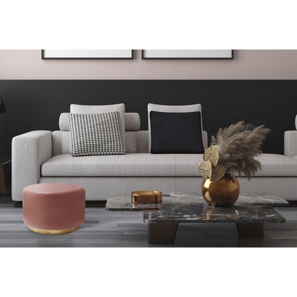 Beistelltisch Kayoom "Art Deco 250, Abstelltisch Aus Metall,Funktional Und Stabil", Rosa (Rosa, Gold, Rosa), B:51,5Cm H:43Cm T:51,5Cm, 100% Eisen, Tische, Beistelltisch, Dekorativ, Glanzvolle Lackierung, Stilvolles Design-image
