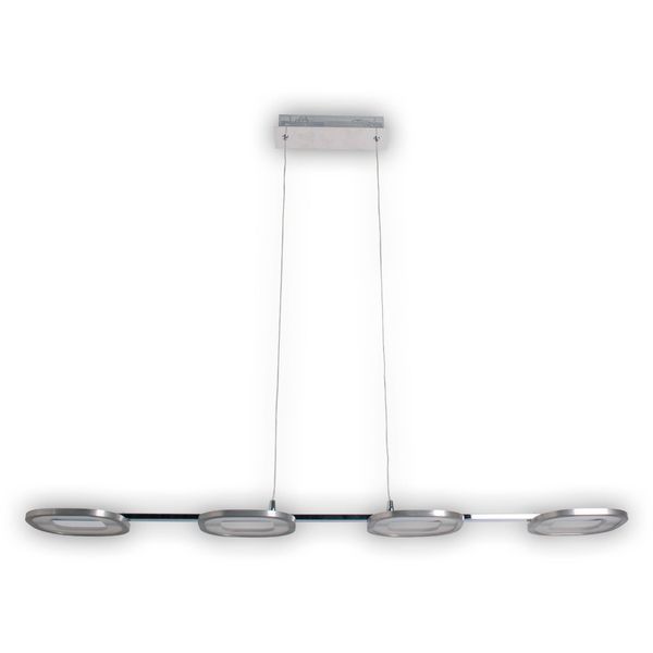 NÄVe Led Pendelleuchte "Beam", Grau (Chrom), 4, H: 150Cm, 1 Stk., Leuchten, 4 Brennstellen, HöHe 150Cm, LäNge 100Cm, WarmweißEs Licht, Led Pendelleuchte-image