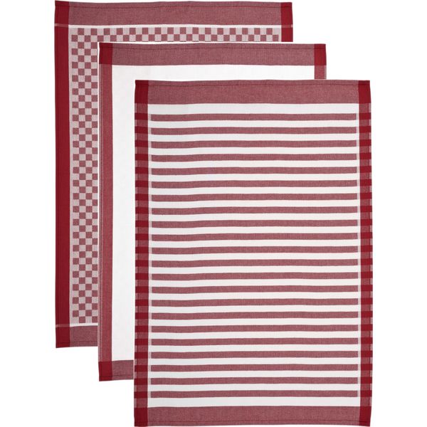 Geschirrtuch Ross "Superior", Rot (Weinrot, Weiß), B:50Cm H:0,5Cm L:70Cm, 100% Baumwolle, GeschirrtüCher, Geschirrtuch-image