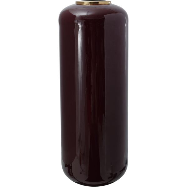 Bodenvase Kayoom "Bodenvase Art Deco 205", Lila (Beere, Goldfarben), B:30Cm H:81Cm T:30Cm Ø:30Cm, Metall, Vasen-image