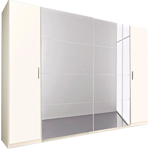 Dreh-/SchwebetüRenschrank Wimex "Lotto", Weiß (Weiß, Spiegel), B:315Cm H:210Cm T:65Cm, SchräNke, SchwebetüRenschrank Kleiderschrank-image