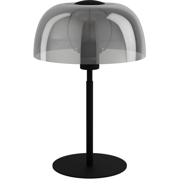 Eglo Tischleuchte "Solo 2", Schwarz (Schwarz, Transparent), Ø 26 H: 41,5Cm, 1 Stk., Leuchten, Tischleuchte, H41,5 X Ø26 Cm, 1X40W Exkl., Tischleuchte-image
