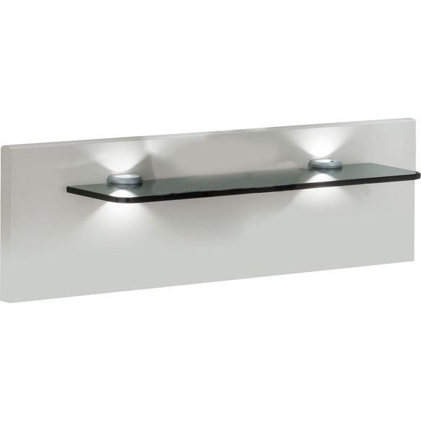 Aufsatzpaneel Wiemann "Monaco", Weiß (Weiß, Rauchglas), B:60Cm H:20Cm T:12Cm, Glas, Holzwerkstoff, MöBelaufsäTze, Wahlweise Mit Beleuchtung-image