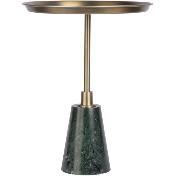 Beistelltisch Kayoom "Grant 125, Aus Handmanufaktur", Gold (Schwarz, Gold, Schwarz, Gold), B:38Cm H:51Cm T:38Cm, 95% Eisen, 5% Aluminium / Sockel: Marmor, Tische, Beistelltisch, Runder Tisch, AblagefläChe Aus Metall, Sockel Aus Marmor-image