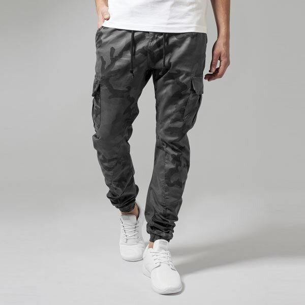 Kalhoty Urban Classics Camo Cargo Jogging Pants Grigio Camo - 28-image