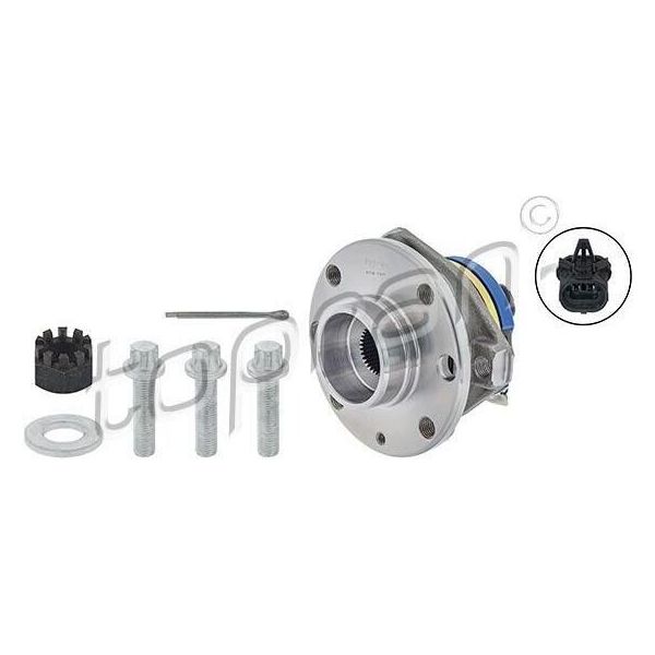 Topran 205 767 - Oe 16 03 209 Set Di Cuscinetti Ruota, Asse Anteriore Per Zafira A, Astra G-image