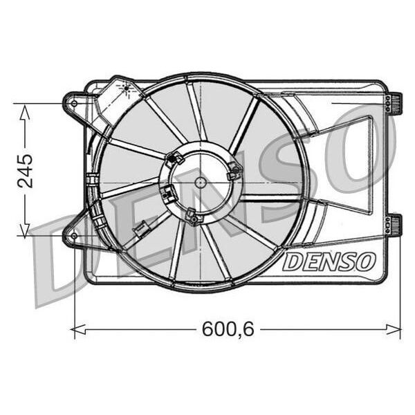 Denso DER09305 - Ventola Radiatore Oe 51825890 Per Mito (955)-image