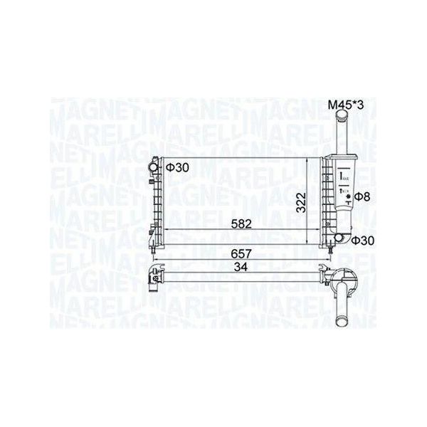Magneti Marelli 350213183700 - Oe 46834075 Radiatore, Raffreddamento Motore Per Idea-image