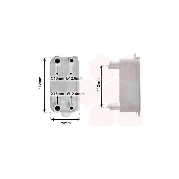 Van Wezel 77013700 - Radiatore Olio Oe C2Z18818 Per F-Pace (X761), F-Type (X152), Xe (X760), Xf (X250), Xj (X351), Xk (X150), Range Rover Iv (L405), Range Rover Sport (L494)-image