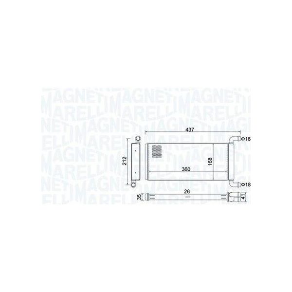 Magneti Marelli 350218451000 Scambiatore Di Calore Riscaldamento Interno Radiatore Per Vw Crafter 30-50 Furgone (2E) Crafter 30-35 Bus (2E) Adatto Per MERCEDES-BENZ-image