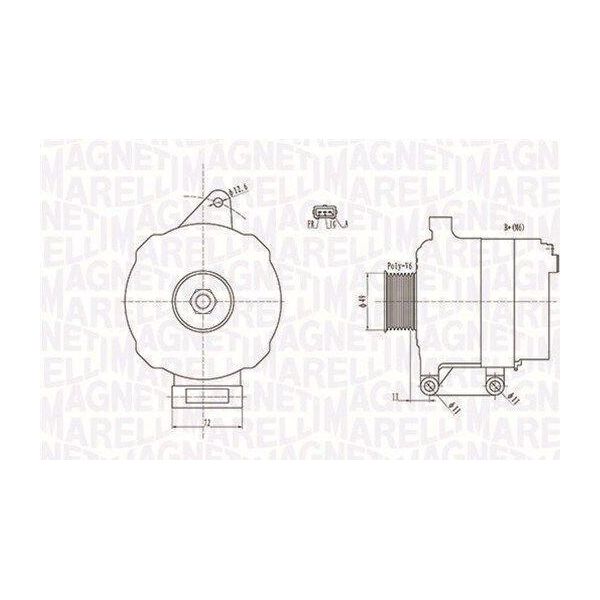 Magneti Marelli 063731780010 - Alternatore Per Fusion, Fiesta V-image
