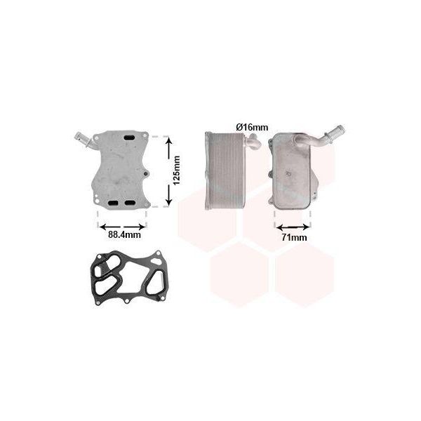 Van Wezel 30013727 Radiatore Olio Motore Adatto Per MERCEDES-BENZ Classe C Berlina (W204) Classe C Estate (S205) Classe C Berlina (W205)-image