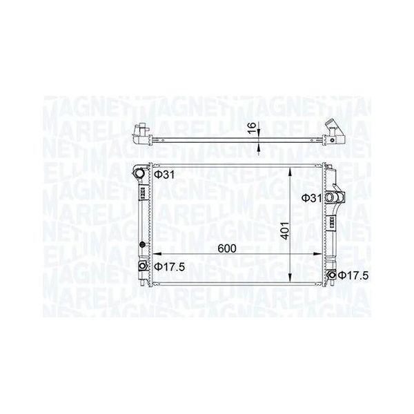 Magneti Marelli 350213208300 - Oe 16400 21330 Radiatore, Raffreddamento Motore Per Yaris (P13)-image