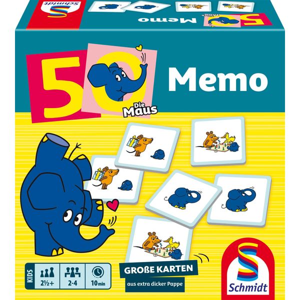Schmidt Spiele Gioco Per Bambini Gioco Di Logica Il Topo Elefante Memo 50° Anniversario 40664-image