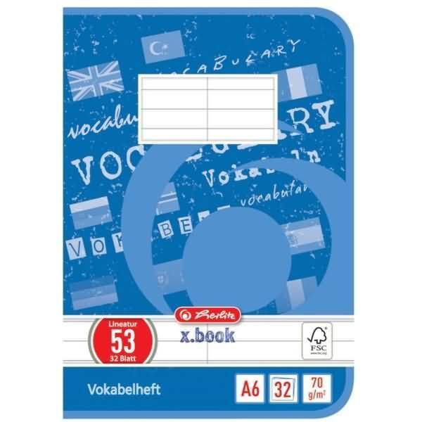 Quaderno Di Vocabolario Herlitz X.Book, Din A6, 2 Colonne, 32 Fogli-image